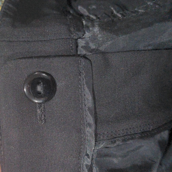 Lafayette 148 Women's Petite Irving Size 10 Black Wool Dress Pant Stretch Taper - Picture 9 of 10